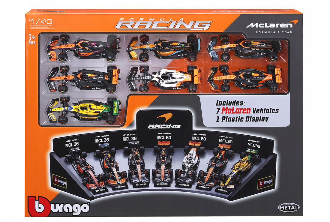 Coffret Mclaren F1 (MCL36, MCL38, MCL60)