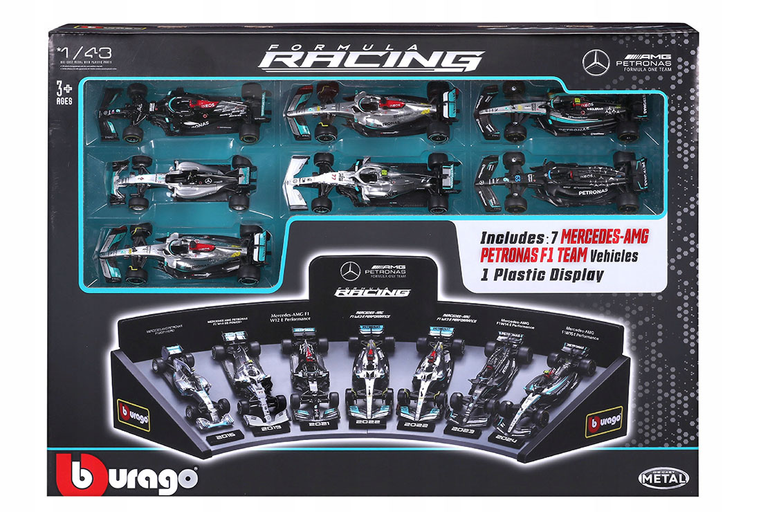 Coffret Mercedes AMG Petronas F1 (W07, W10, W12, W13, W14 et W15)