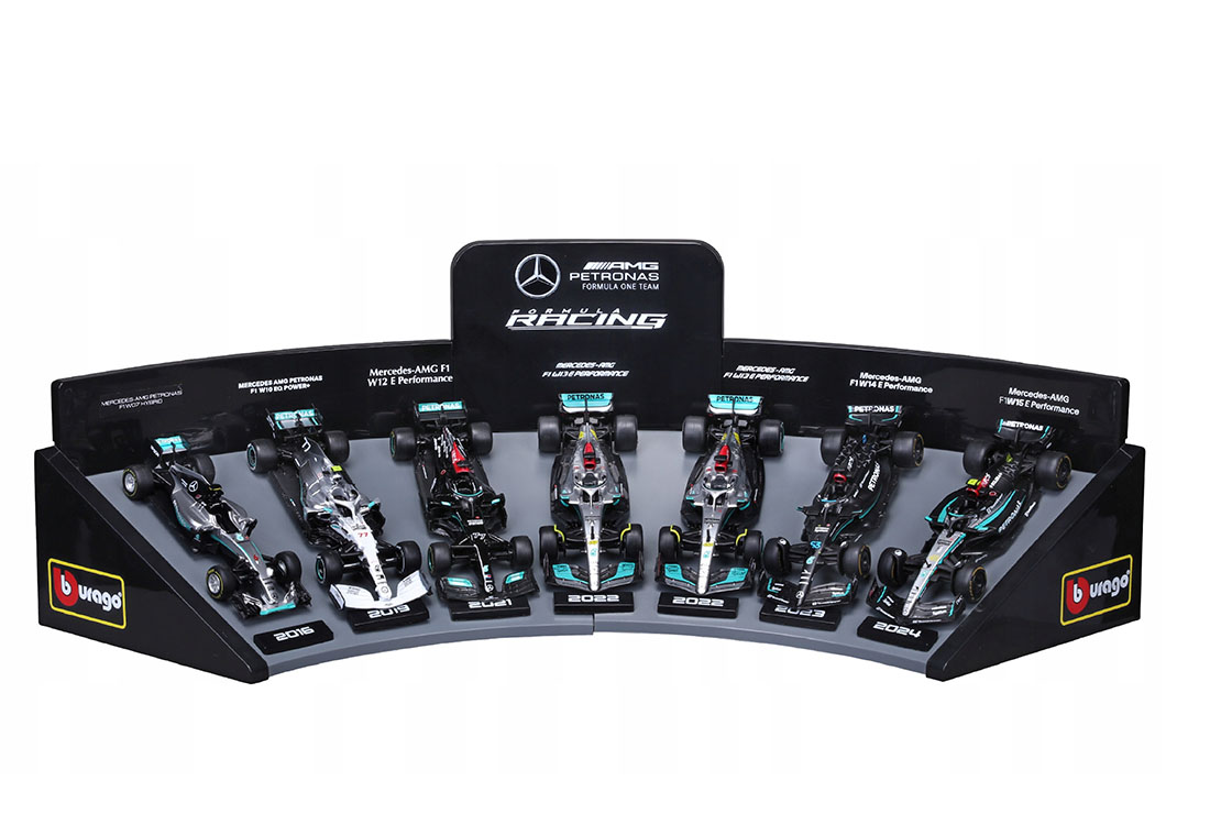Coffret Mercedes F1 (W07, W10, W12, W13, W14 et W15)